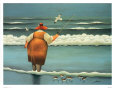 Pesca en las olas Lámina por Lowell Herrero
