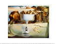 Apparition of Face and Fruit Dish on a Beach (Dali) Posters