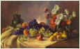 Nature morte avec fruits Reproduction d'art par E. Kruger