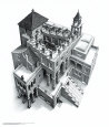 Ascending and Descending Konsttryck av M. C. Escher