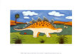 Steggy the Stegosaurus Art Print by Sophie Harding
