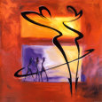 Rumba en rojo I (Rhumba in Red I) Lámina por Alfred Gockel