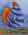 Chicken Pebbles Kunstdruck von Anthony Morrow