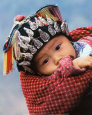 Miao Baby Wearing Traditional Hat Lámina por Keren Su