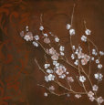 Cherry Blossoms on Cinnabar I Lámina por Janet Tava