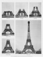La construction de la Tour Eiffel Reproduction d'art