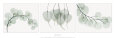 Triptyque de feuilles persistentes Reproduction d'art par Albert Koetsier