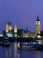 Houses of Parliament Across the River Thames, London, England, United Kingdom Photographic Print by Charles Bowman