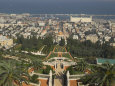 Elevated View of City Including Bahai Shrine and Gardens, Haifa, Israel, Middle East