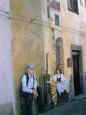Murals in the Village of Tinura, Bosa Region, Island of Sardinia, Italy, Mediterranean Photographic Print by Bruno Morandi