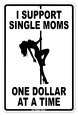 Support Single Moms Cartel de chapa