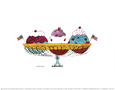 Ice Cream Dessert, c.1959 Reproduction d'art par Andy Warhol