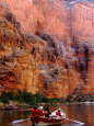 Rowing on Colorado River, Grand Canyon National Park, Arizona Fotografisk tryk af John Elk III