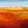 Red Fields I Lámina por Hans Paus