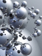 Silver Orbs Kunstdruck von Trevor Scobie