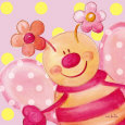 Flower Bee Lámina por Liv & Flo