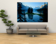 Scenic View of the Lake Surrounded by Evergreens and Snow-Capped Mountains Wall Mural by Raymond Gehman