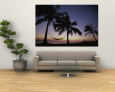 Twilight View of Beach with Hammock and Palms, Costa Rica Reproduction murale géante