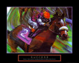 Success: Horse Race Jockey Art Print by Bill Hall