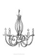 Graphic Chandelier IV Art Print by Ethan Harper