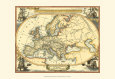 Nautical Map of Europe Art Print