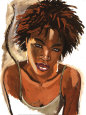 Blessing, Nigerianne de Nouadibu Art Print by Titouan Lamazou