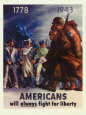 Americans Will Fight For Liberty Lámina maestra