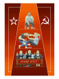 One Russian Drinking, Two Russians Fighting, Three Russians in Revolution Premium Poster by Dimitri Deeva