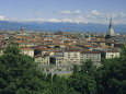City Centre and the Alps, Torino Turin, Piemonte Piedmont, Italy, Europe