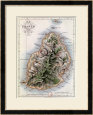 Map of Mauritius, Illustration from Paul et Virginie by Henri Bernardin de Saint-Pierre, 1836