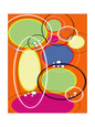 4 of 6 Abstract Art Retro Funk reproduction procédé giclée par Ricki Mountain