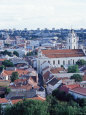 View Over Old Town, Unesco World Heritage Site, from Castle at Gedminas Hill, Vilnius, Lithuania