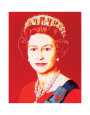 Reigning Queens: Queen Elizabeth II of the United Kingdom, c.1985 (Light Outline) Reproduction d'art par Andy Warhol