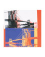 Brooklyn Bridge, c.1983 (black bridge/white background) Art Print by Andy Warhol