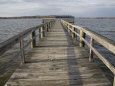 Weathered Pier Leads to the Chesapeake Bay Fotoprint van Stephen St. John