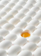 White Eggs, Lying on Their Sides, One Opened Lámina fotográfica por Klaus Arras