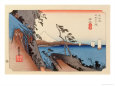 The 53 Stations of the Tokaido, Station 16: Yui-shuku, Shizuoka Prefecture Lámina giclée por Ando Hiroshige