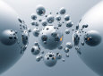 Silver Satellites Kunstdruck von Trevor Scobie