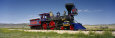 Train Engine on a Railroad Track, Jupiter, Golden Spike National Historic Site, Utah, USA Lámina fotográfica por Panoramic Images