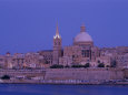 City Skyline at Dusk, Valetta, Malta