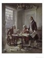 Drafting the Declaration of Independence Lámina giclée por Jean Leon Gerome Ferris