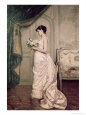 You Are My Valentine, Love Letter with Roses Giclee-vedos tekijänä Auguste Toulmouche