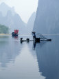 Fishing with Cormorants, Li River, China Photographic Print by Inga Spence