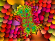 Abstract Multi-Coloured Fractal Design Lámina fotográfica por Albert Klein