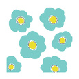 Aqua Pop Flowers Lámina fotográfica por Jan Weiss