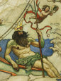 A Close View of N.C. Wyeths Map of Discovery of the Western Hemisphere Photographic Print by Stephen St. John