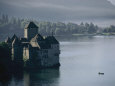 Elevated View of Chateau De Chillon on Lake Geneva Lámina fotográfica por Thomas J. Abercrombie