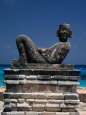 Ceremonial Statue of Chac Mool, Cancun, Quitana Roo, Mexico