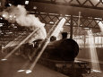 Fotografías en blanco y negro de trenes Pósteres