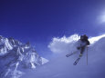 Low Angle View of a Man Skiing Photographie